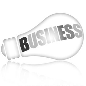ampoule avec l'inscription business illustrant les missions commerciales d'un Online Business Managr (OBM)