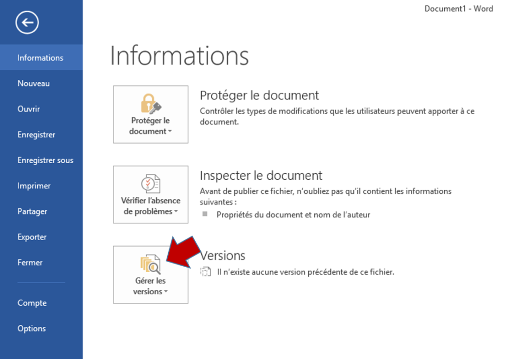 Comment récupérer un document Word non sauvegardé