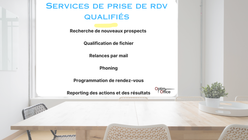 services d'Optim Office en matière de prospection commerciale bton